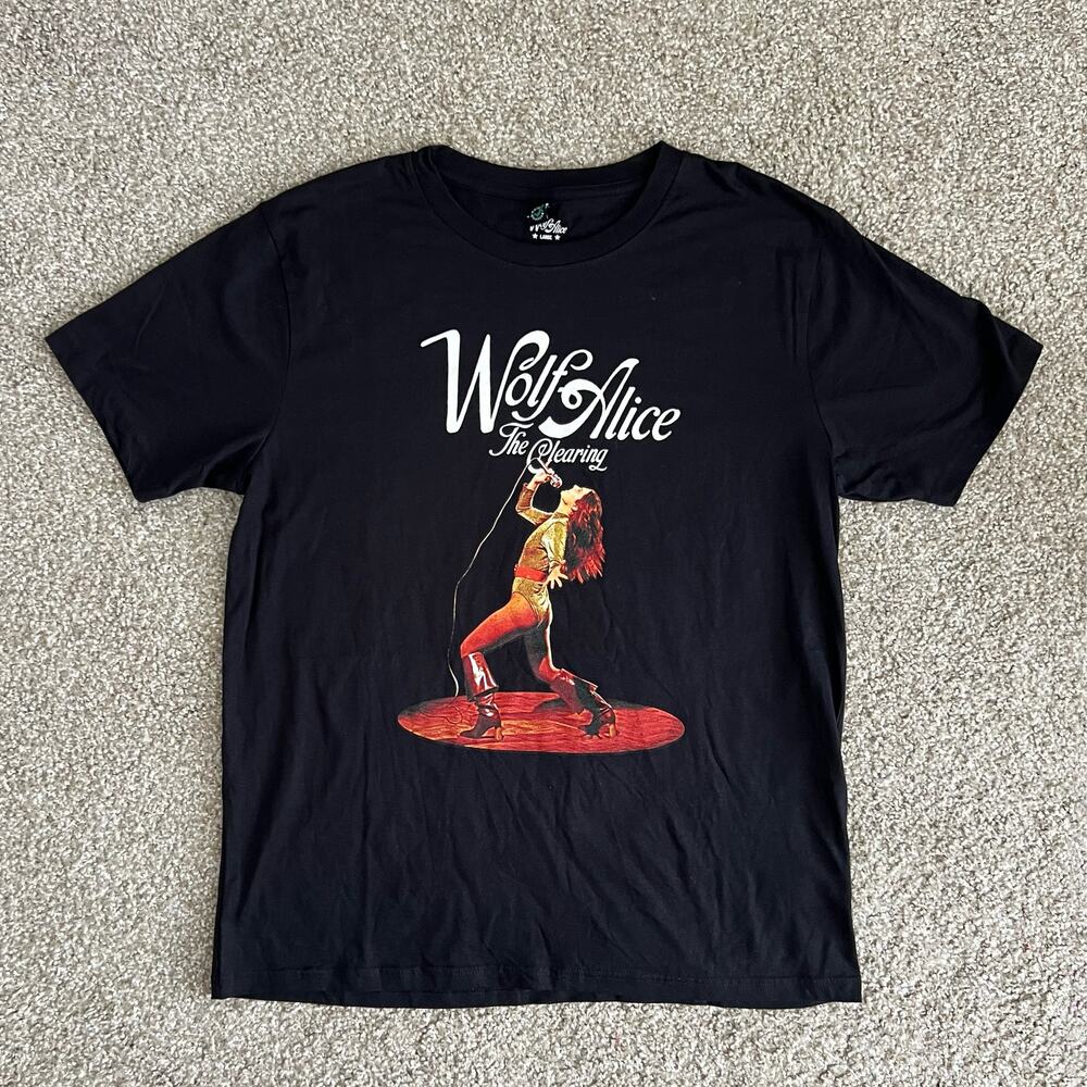 Wolf Alice The Clearing Black Organic Cotton Band T-Shirt Size L